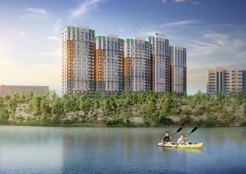 Апартаменты В Жк Laketown На Берегу Озера Almati Kültér fotó